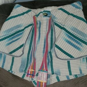 Urban Outfitters Teal and White Striped Shorts